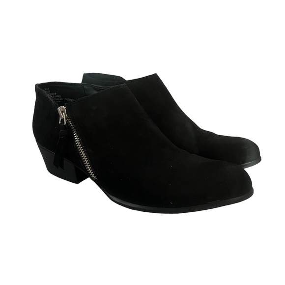 Espirit Esprit Troy Black Faux Suede Ankle Booties Size 7.5 M EUC - Picture 2 of 10